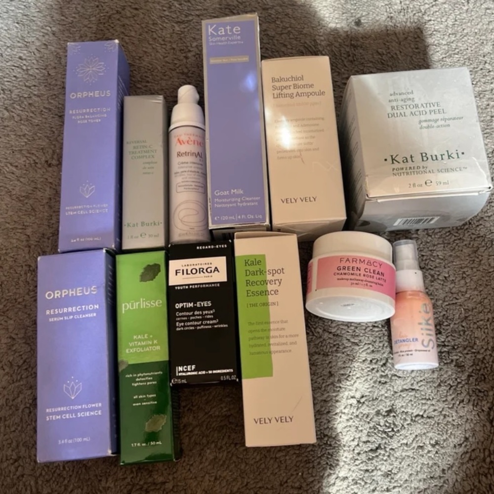 $675 retail value skin care bundle: Kat Burki, Avéne, Farmacy, Kate Somerville